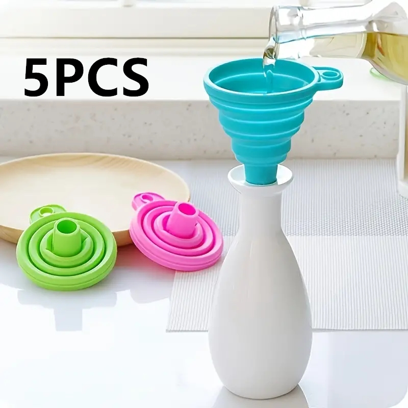 Kitchen Appliances And Utensils - Silikon Katlanır Huni Çok Fonksiyonlu Taşınabilir