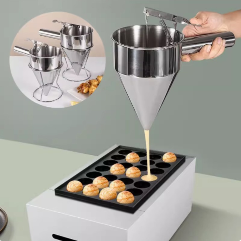 Kitchen Appliances Garage - 600/1200ML Paslanmaz Çelik Sıvı Hunisi Dağıtıcısı,